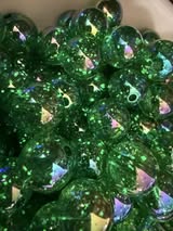 16mm Clear purple with luminous glitter