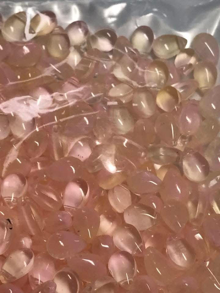 3cm glass water droplets with hole