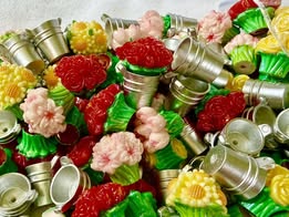 Flower beads mixed sizes