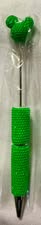 Rhinestone beadable pens with mouse head topper