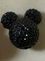 24mm glass rhinestone mouse head beads