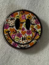 Rainbow Happy Face & Flower Acrylic Focal Beads for Beaded Pens & DIY Crafts