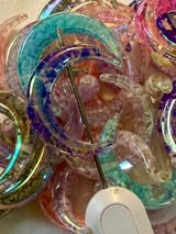 46mm Crescent Moon Beads with Flowing Cloud Filling | Fluffy Stuff VT