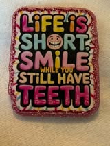 Acrylic flatback badge reel/pens: Funny, bad words, sweet, nice and cute