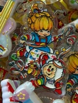 Mixed size rainbow bright beads and pendant charms