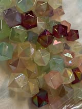 14mm Sky Blue Hexagon Luminous Beads | Glow in the Dark Craft Supplies