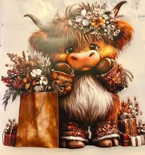 DTF 10" Cows | Ready to Press Heat Transfers | Fluffy Stuff VT