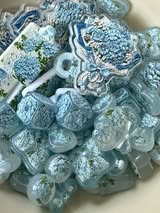 Flower beads and pendants mixed sizes