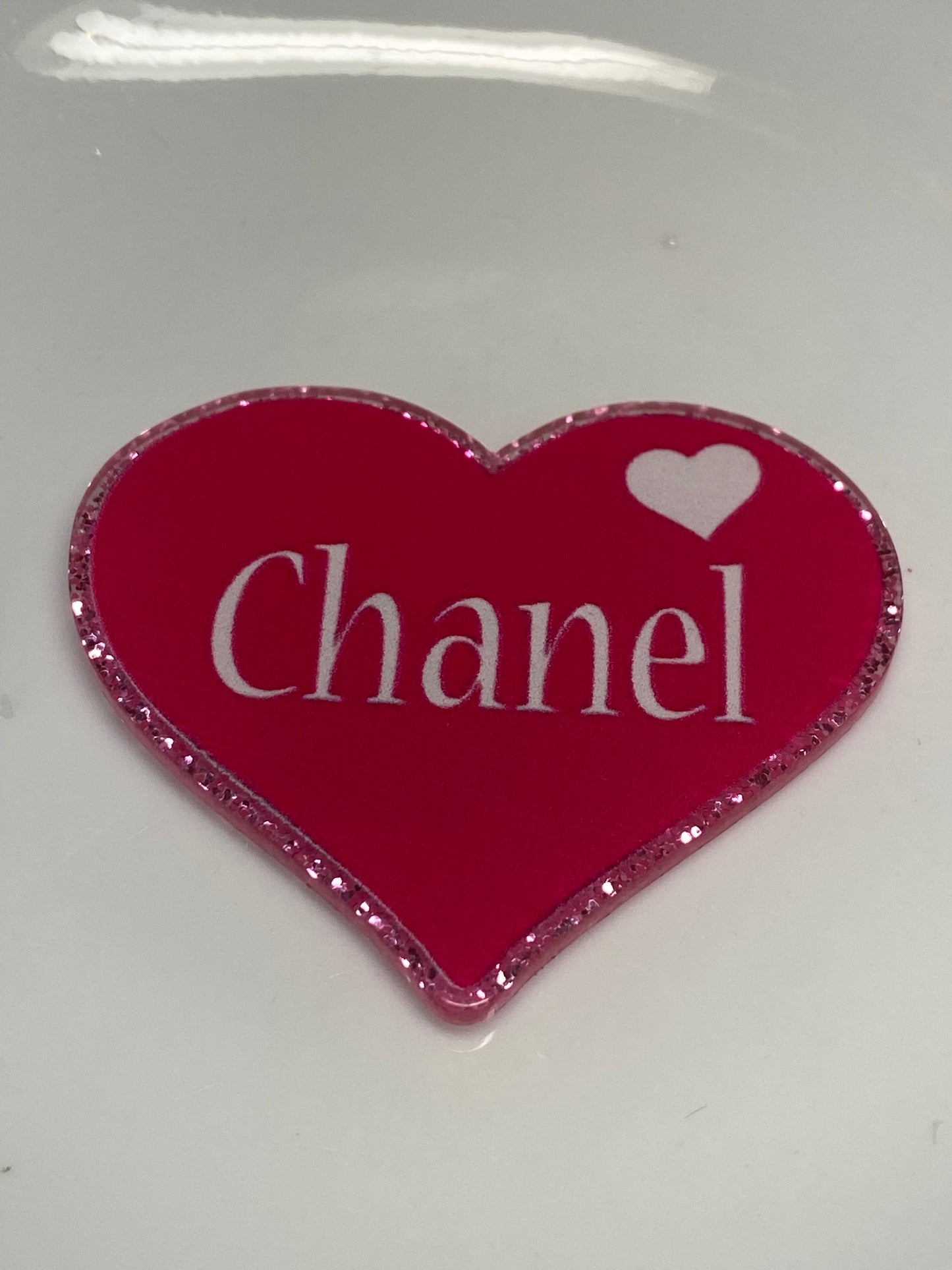 Designer badge reel acrylic flat backs