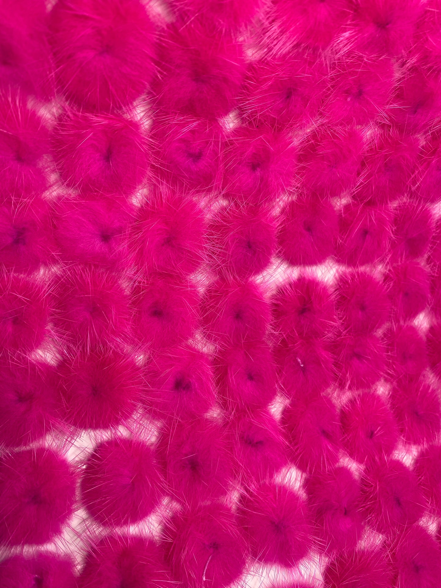 Real fur 1/2 pompoms