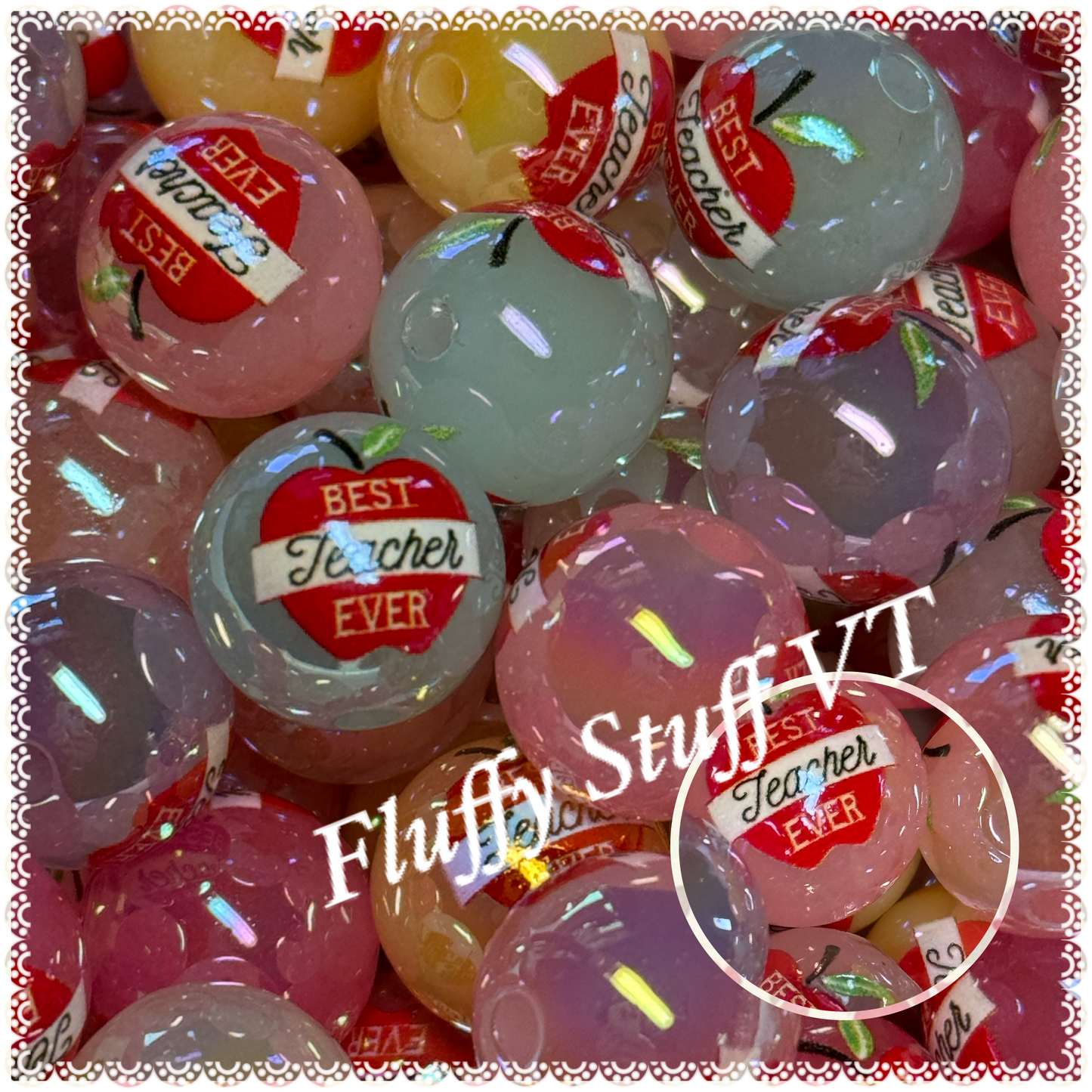 16mm jelly color best teacher beads
