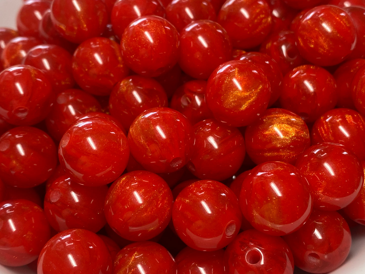 16mm dancing fire galaxy resin bead