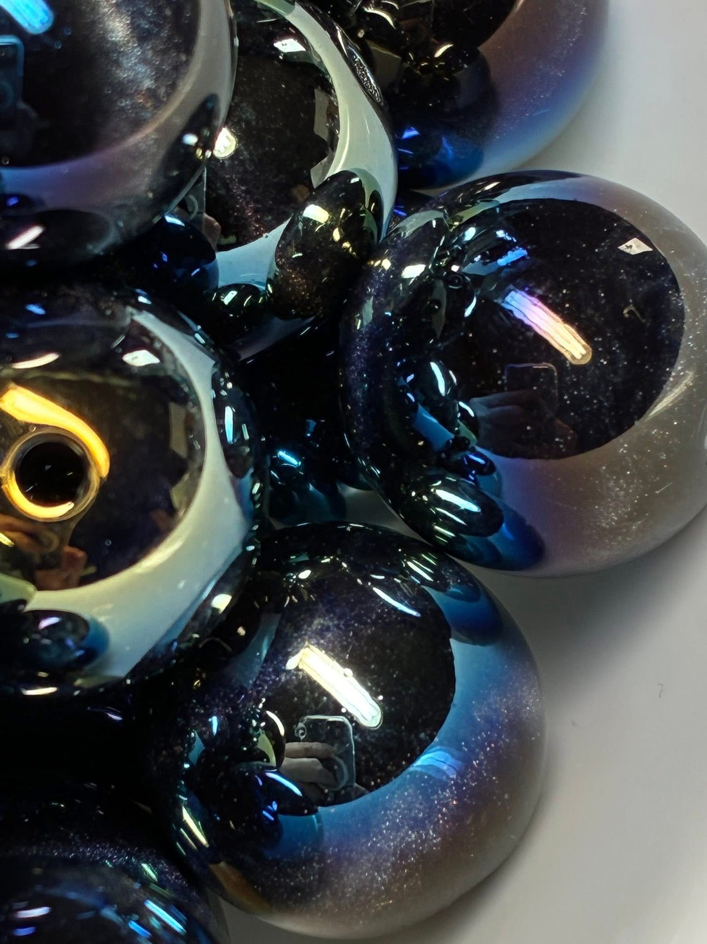 20mm stunning darkest blue beads