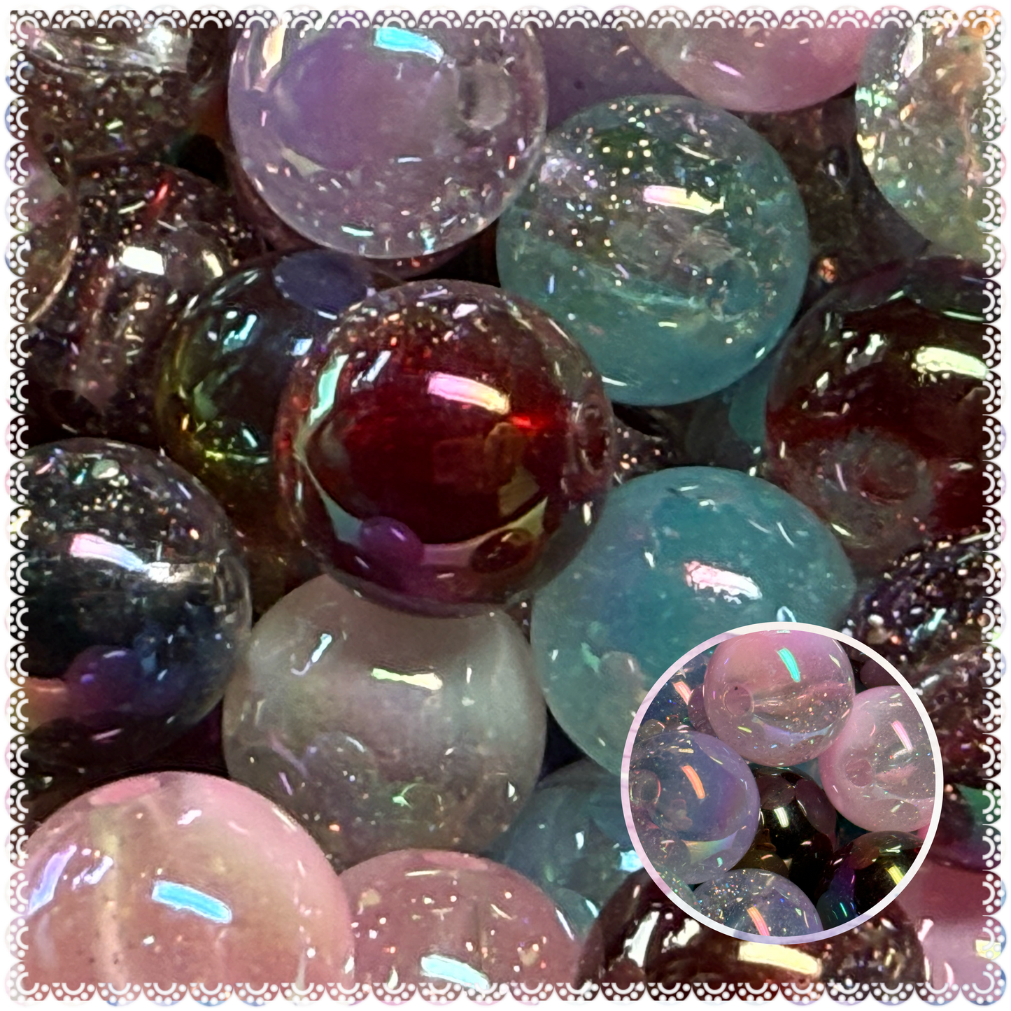 16mm glitter ombré with a beautiful ab coating