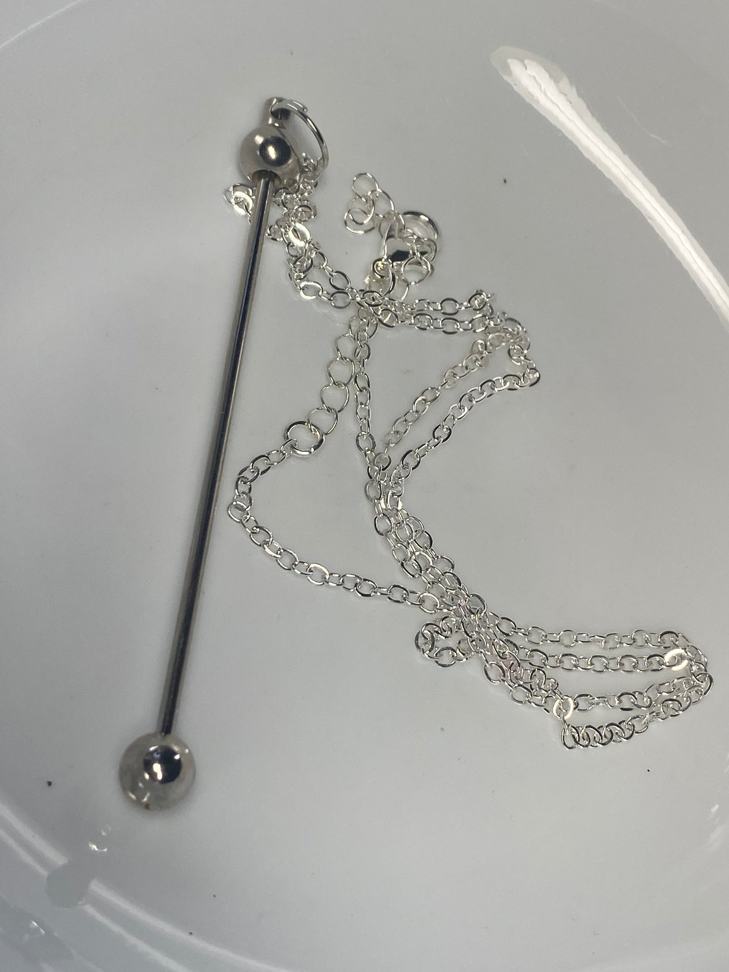 20mm bead bar necklace
