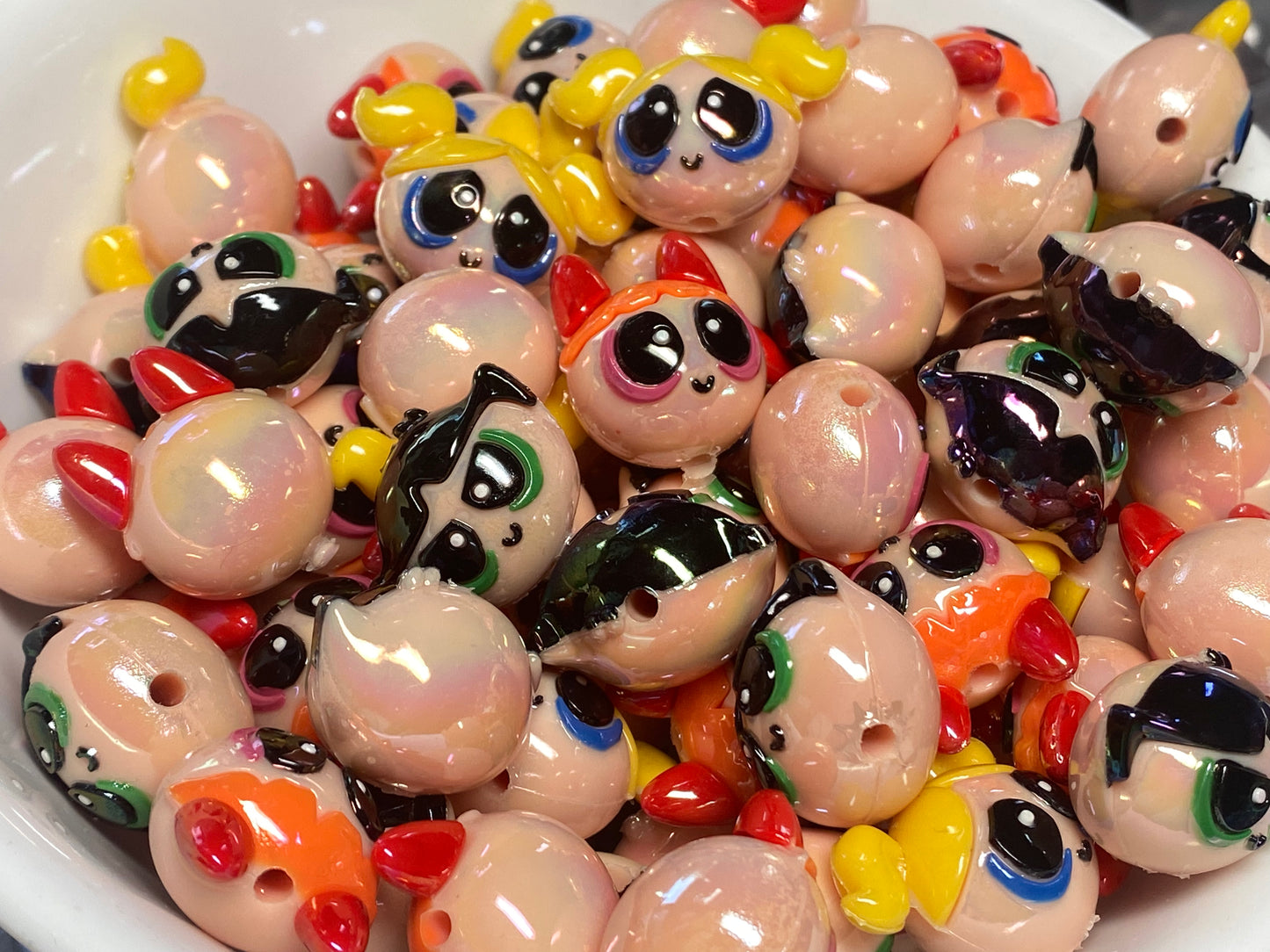 20mm rubber PowerPuff girls