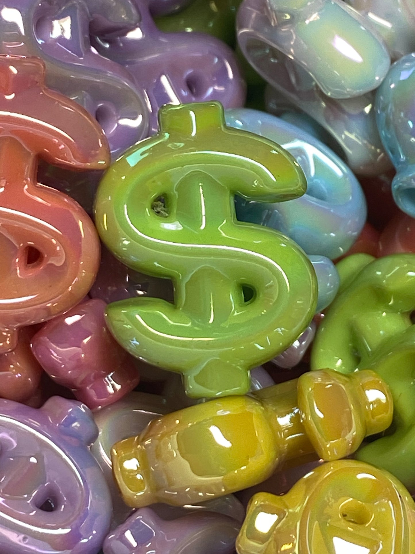 21mm dollar sign bead