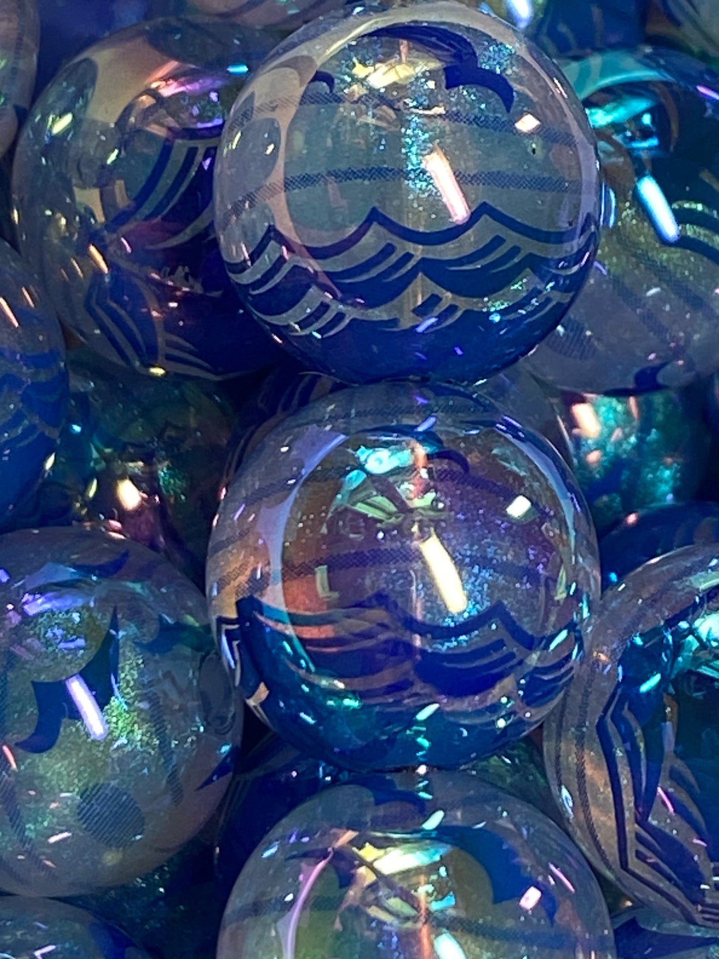 16mm ocean waves glow in the dark beads