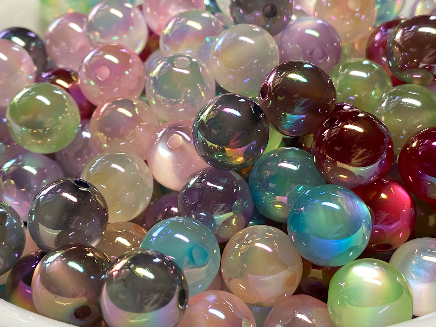 14mm clear bright top quality uv coated cats eye