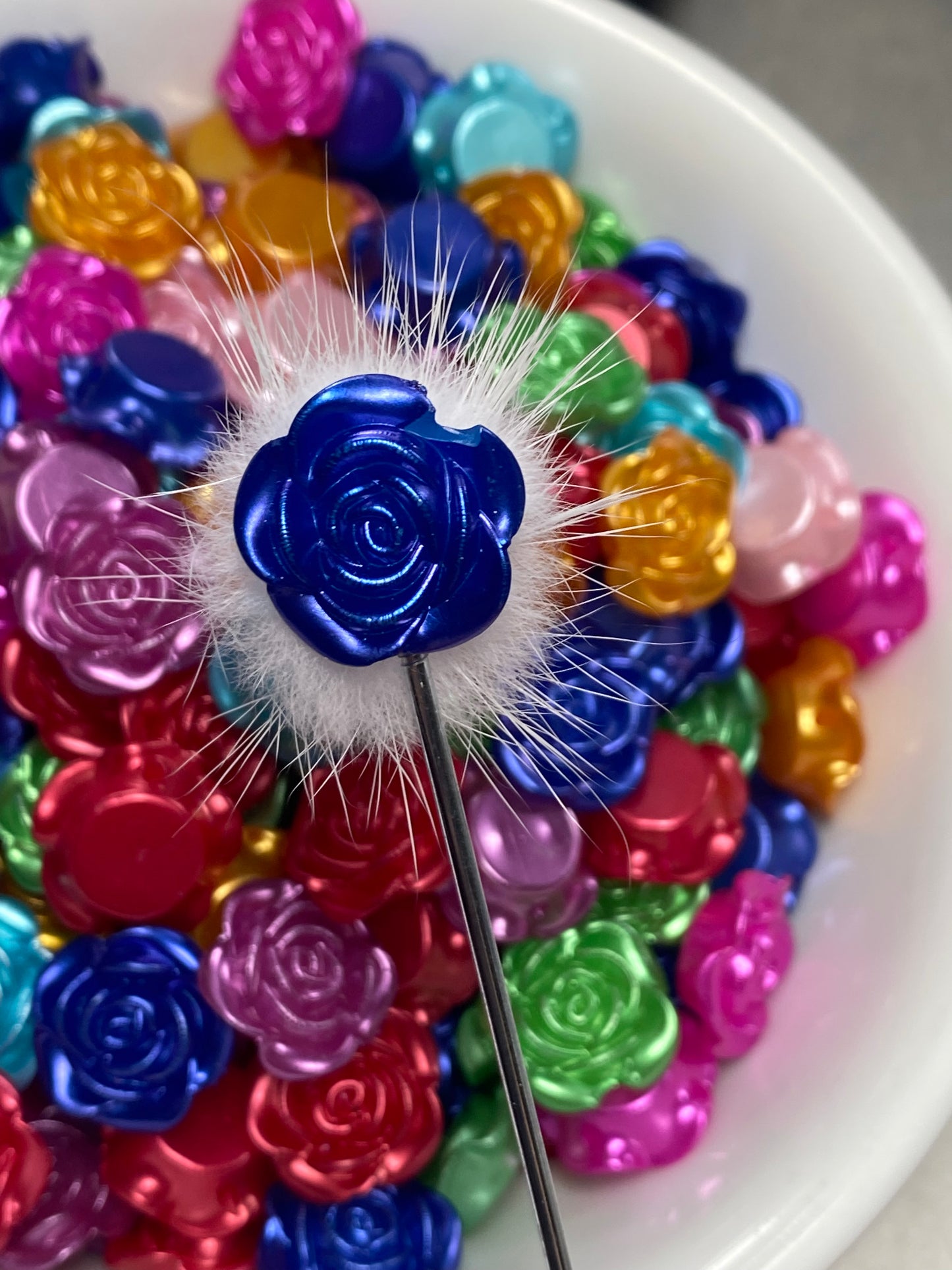 18mm flat back 2D rose