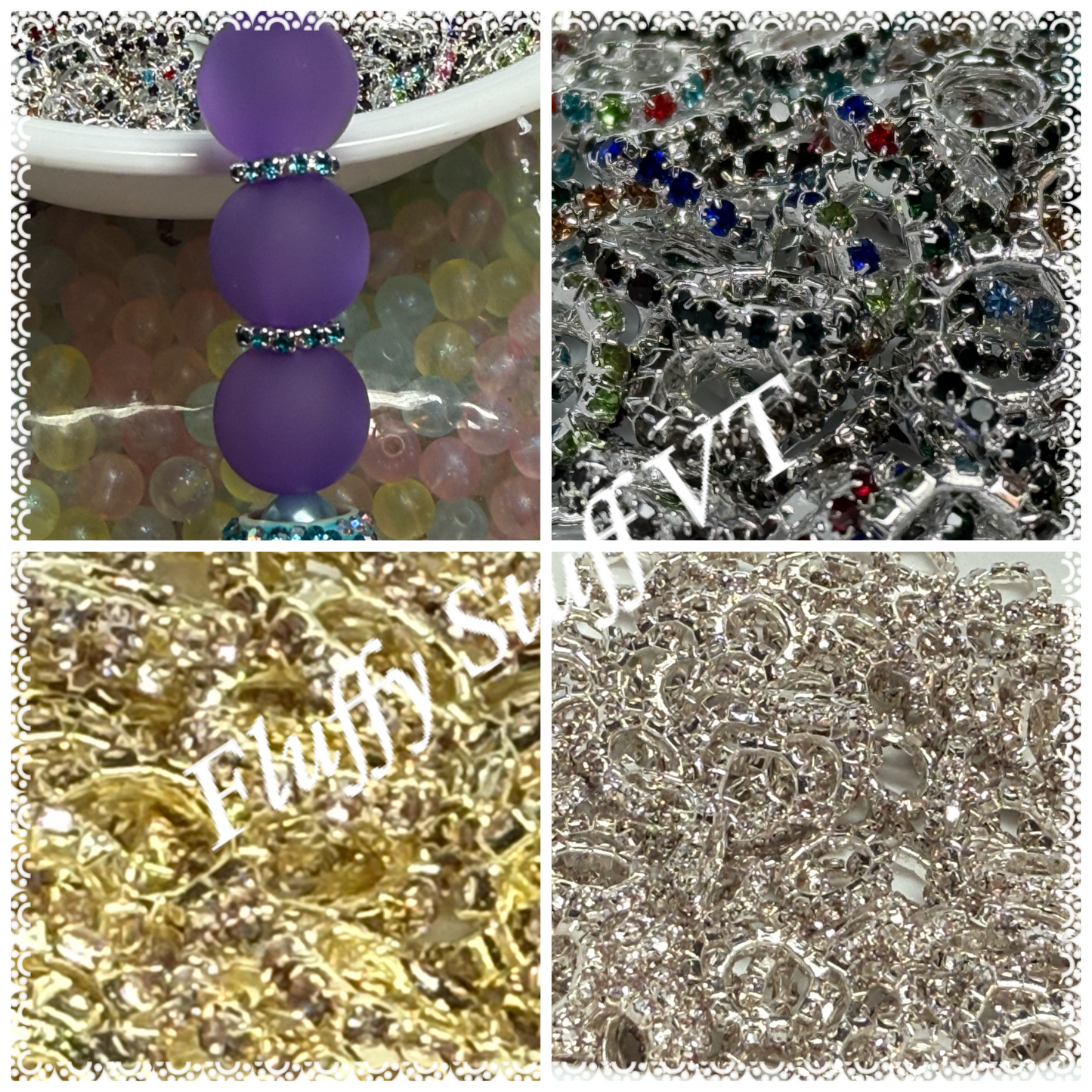 10mm petite rhinestone spacers