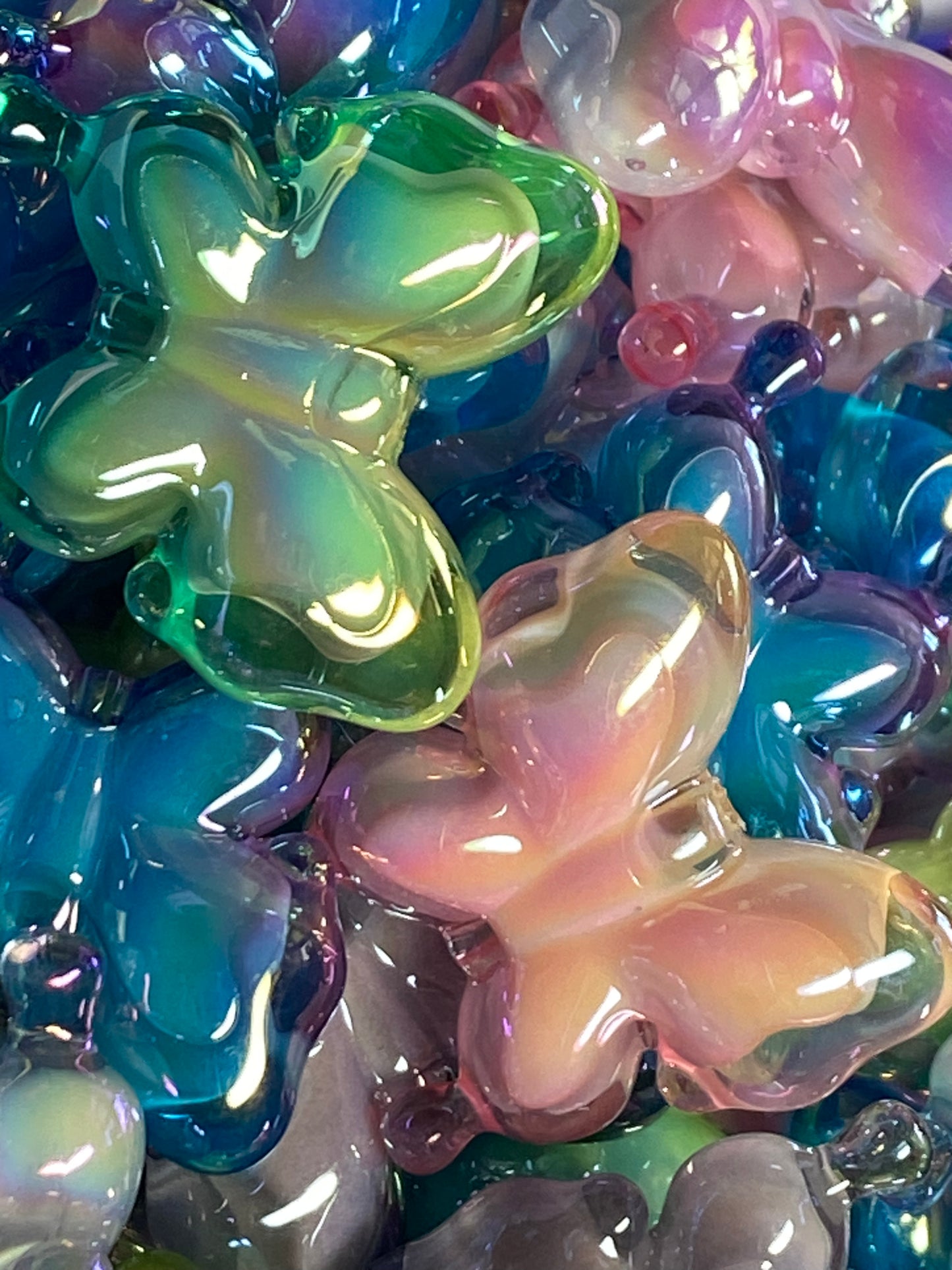 28mm dreamy double layer butterfly bead
