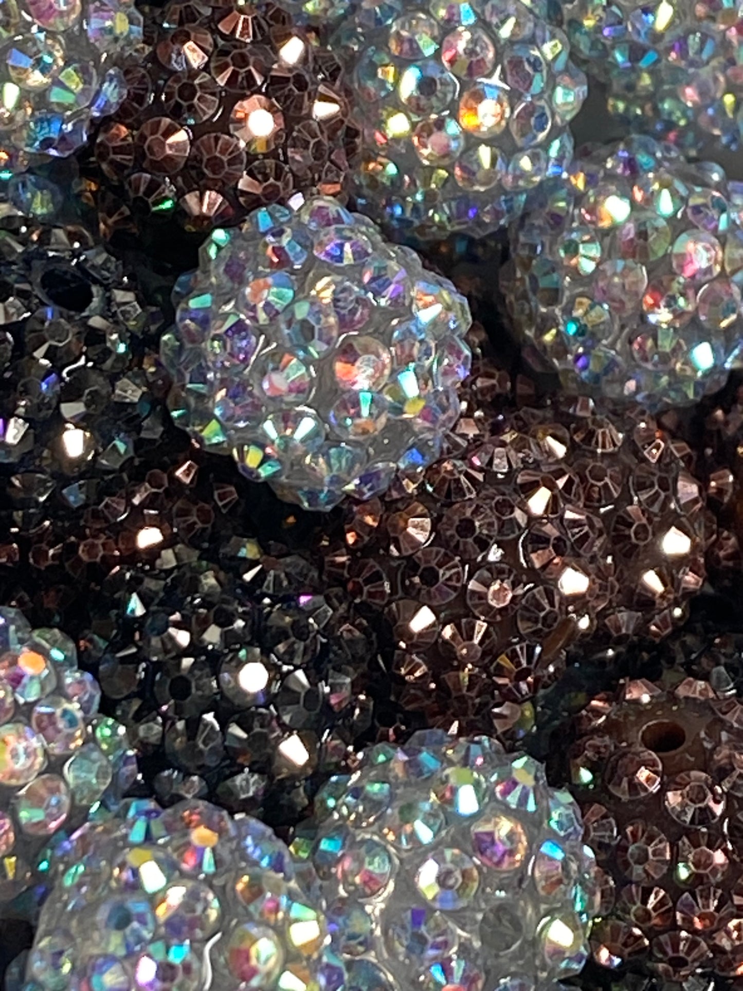 14mm acrylic rhinestone 3 color mix