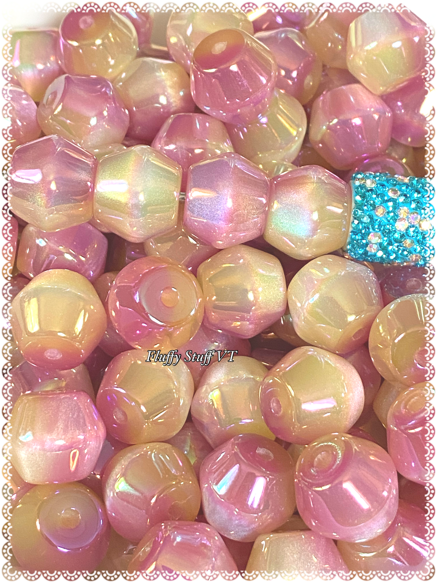 14mm new shape ombré mica galaxy beads