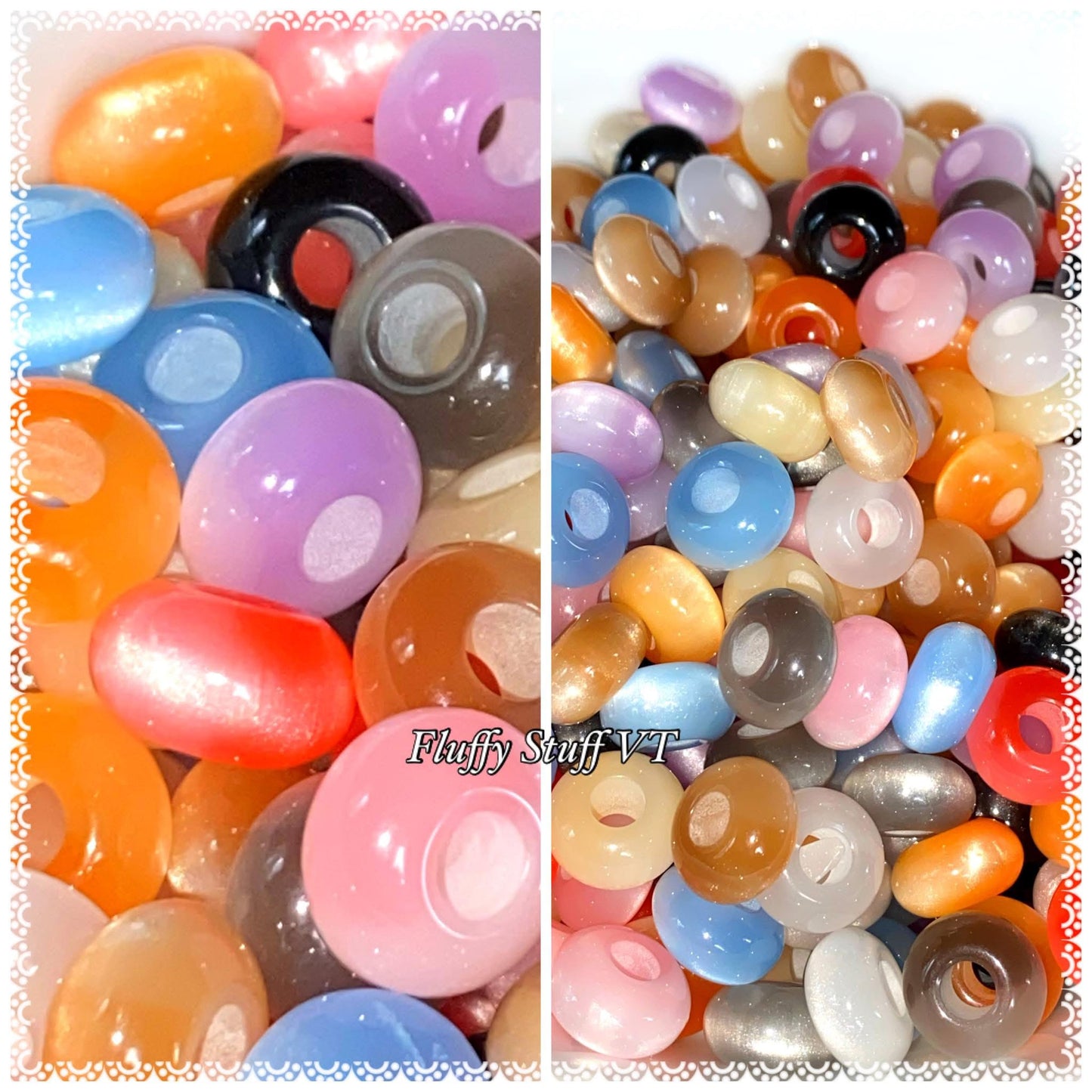 14mm tiger eye resin spacer bead