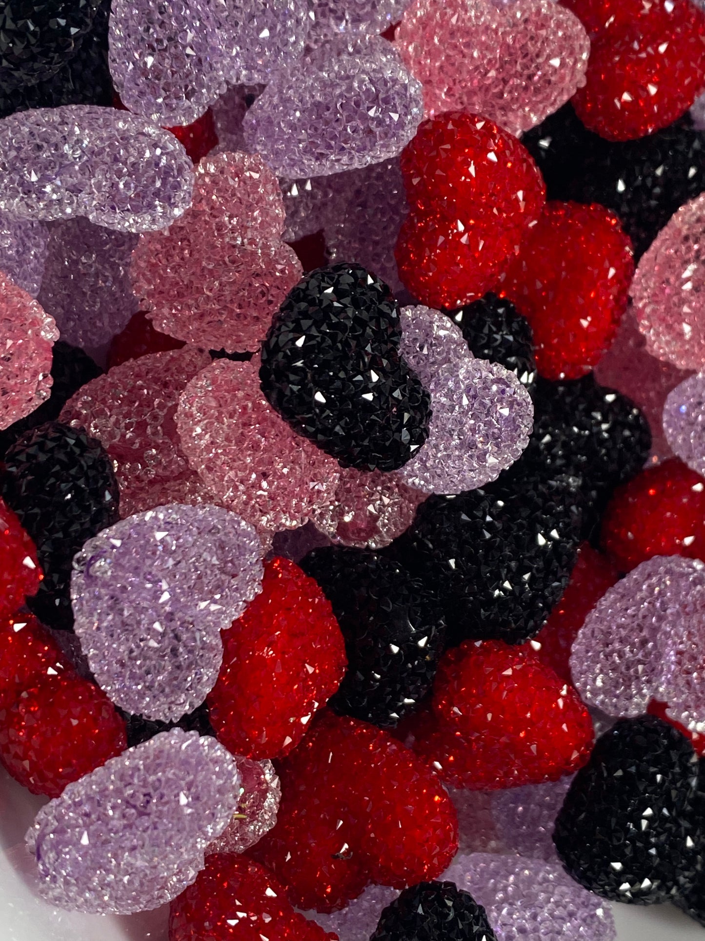 18mm sugar heart beads