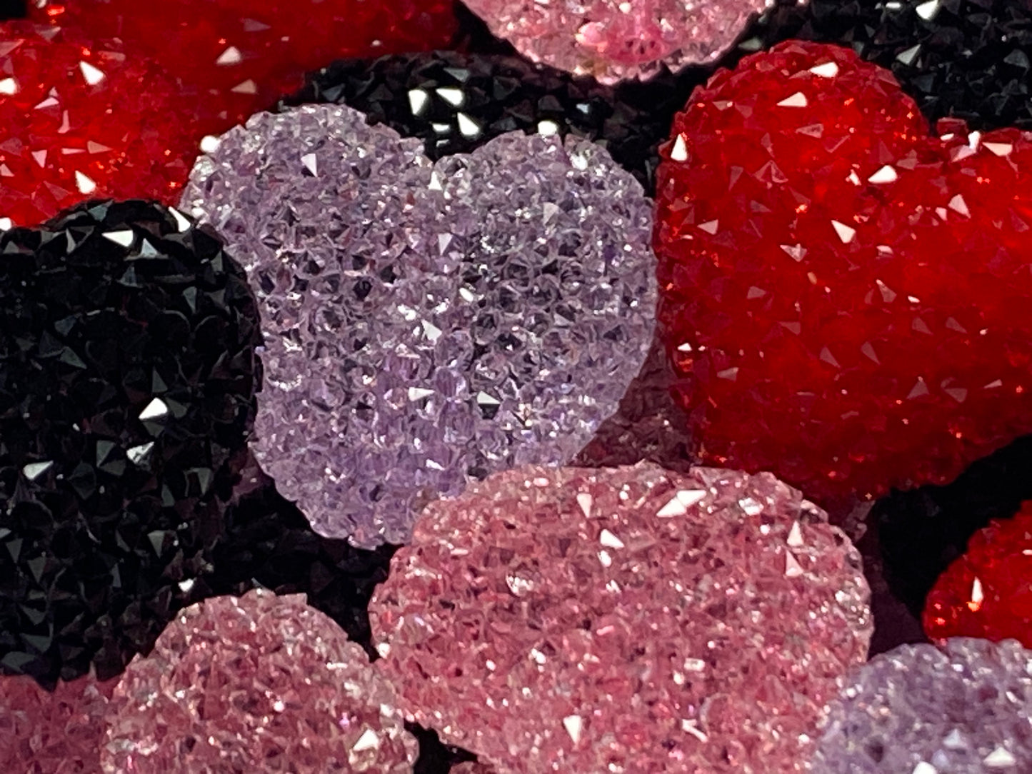 18mm sugar heart beads