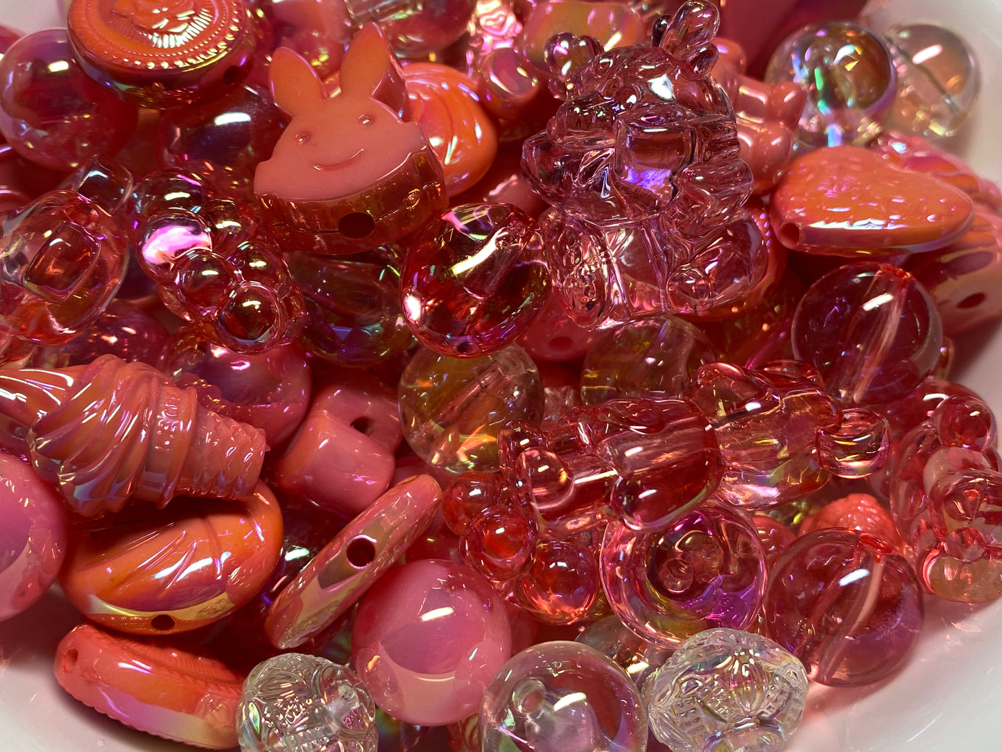 Coral and clear mix C