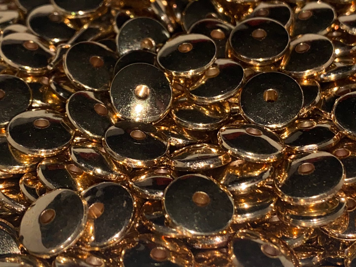 Gold UFO spacers 4mm X 10mm