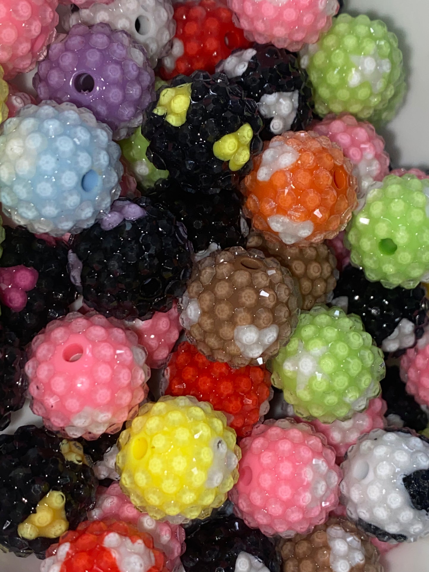 16mm clear rhinestone heart beads