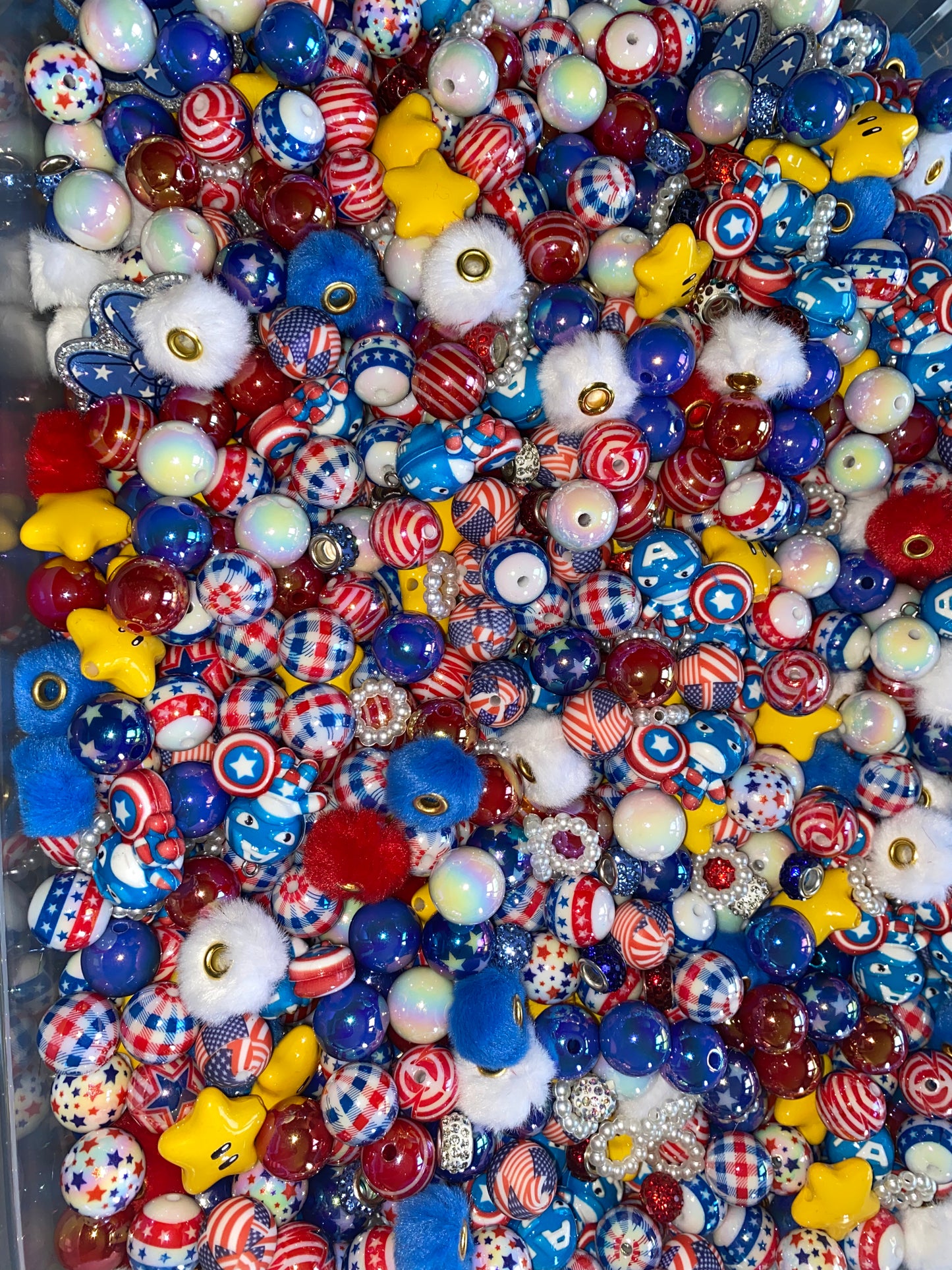 America the Beautiful bead mix