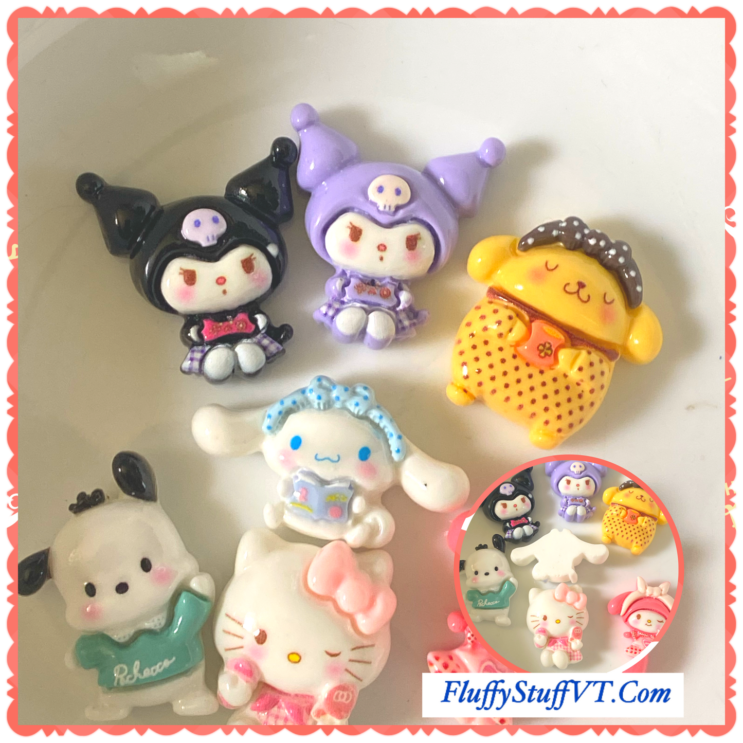 4cm resin charms Sanrio family
