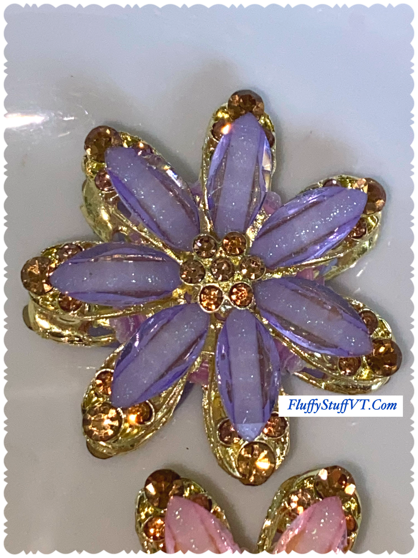 41mm stunning metal, gemstone, and rhinestone bling bead