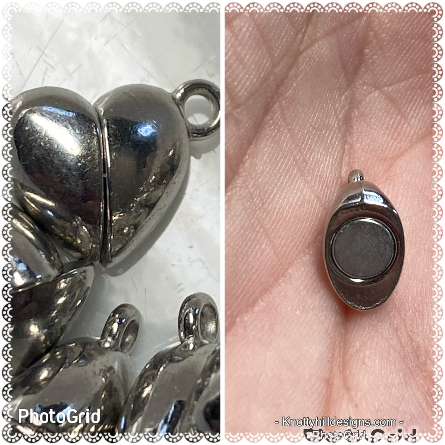 12mm magnetic heart clasp