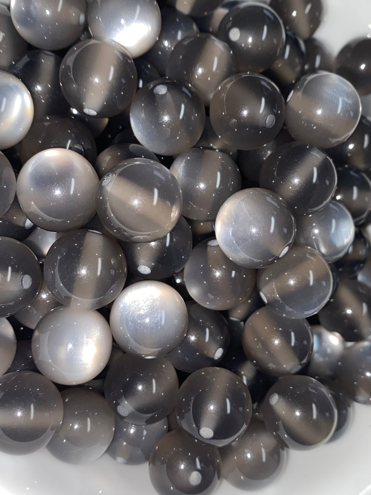 16mm smoky black tigers eye bead