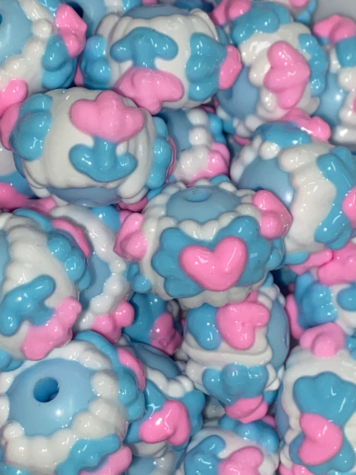 Hand frosted paint bead 16mm