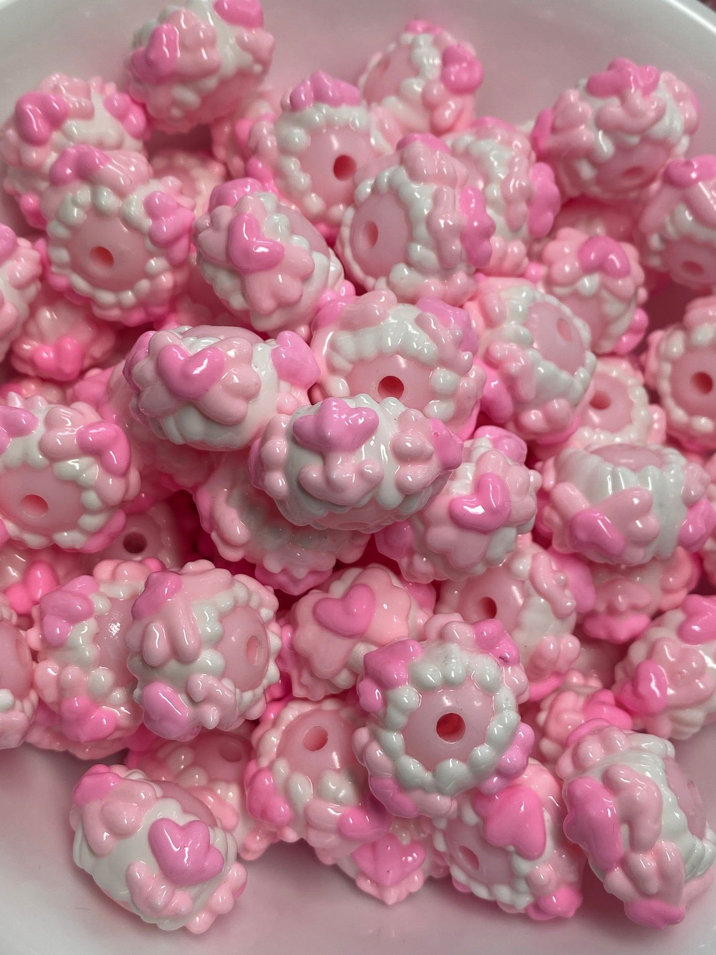 Hand frosted paint bead 16mm