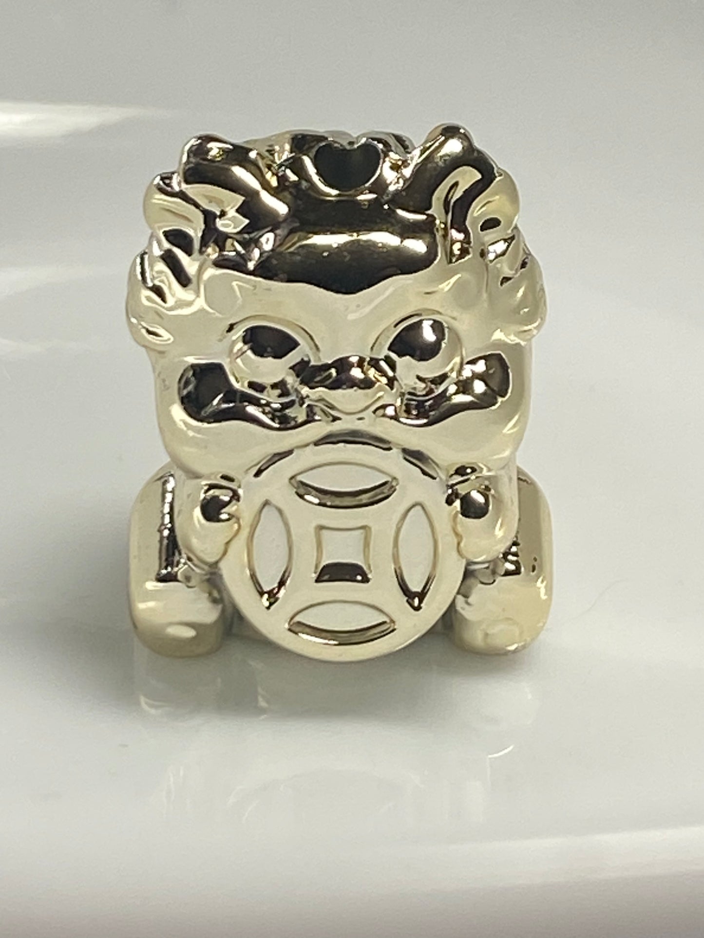 23mm lucky cat metallic colored beads