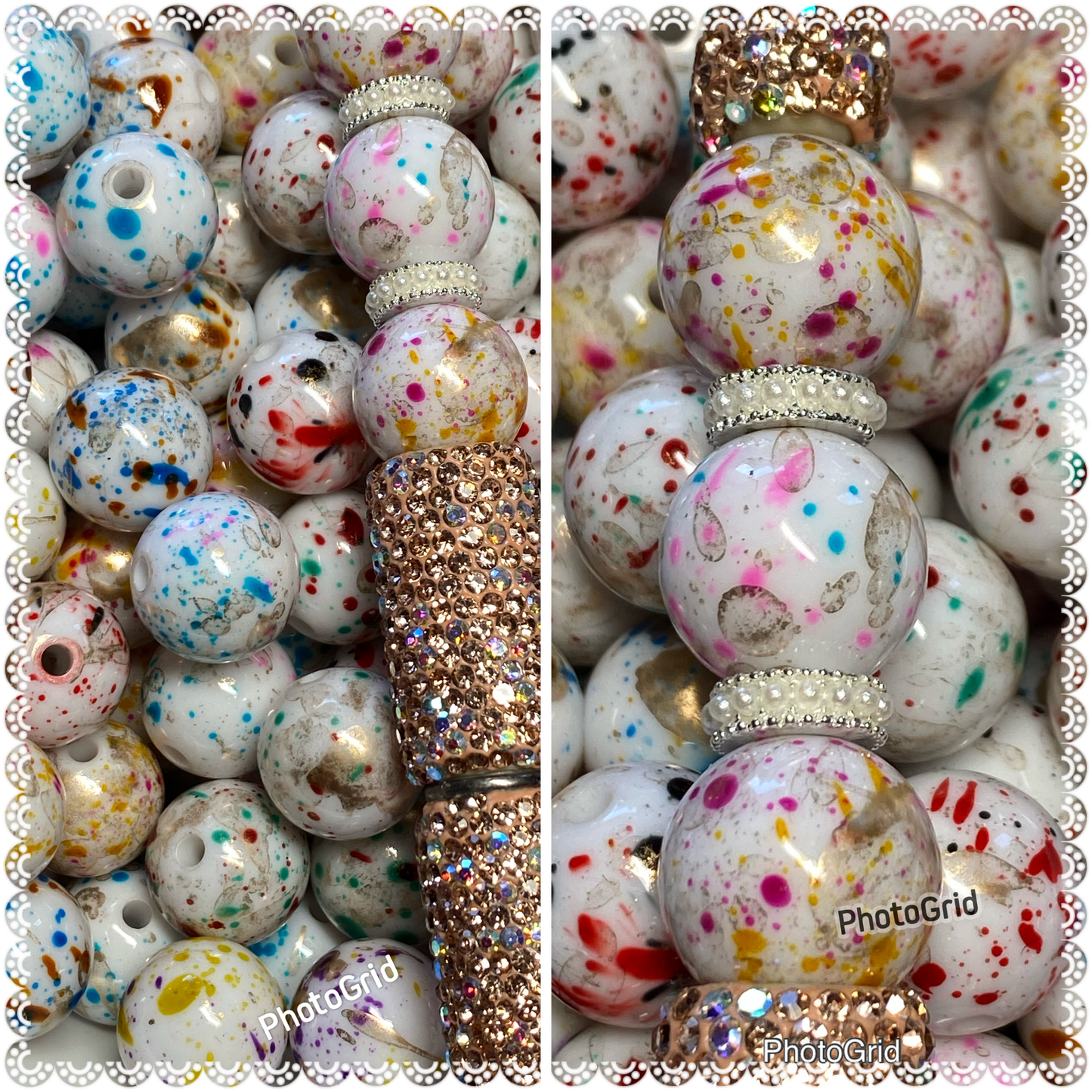 16mm spilled paint bead