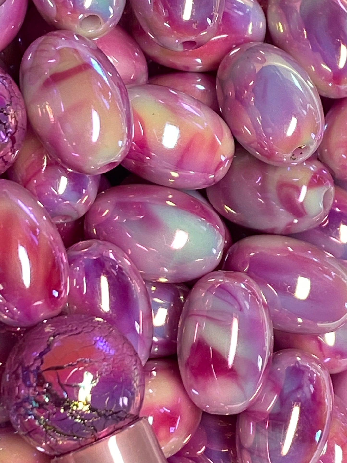 18mm swirl oval bead