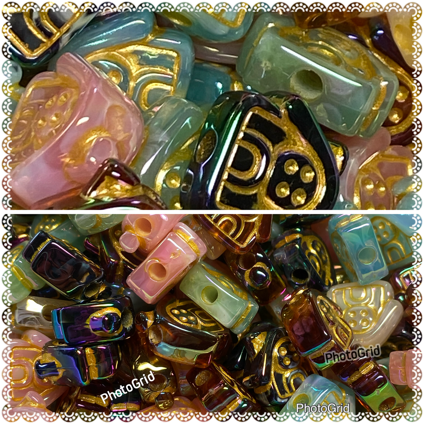16mm vintage house beads