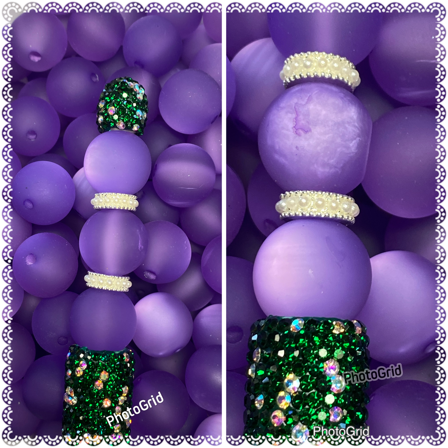 16mm violet purple matte tiger eye beads