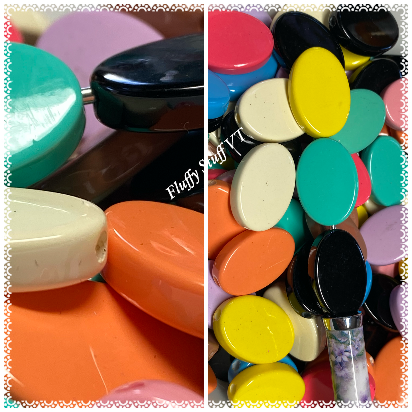 30mm diy flat beads