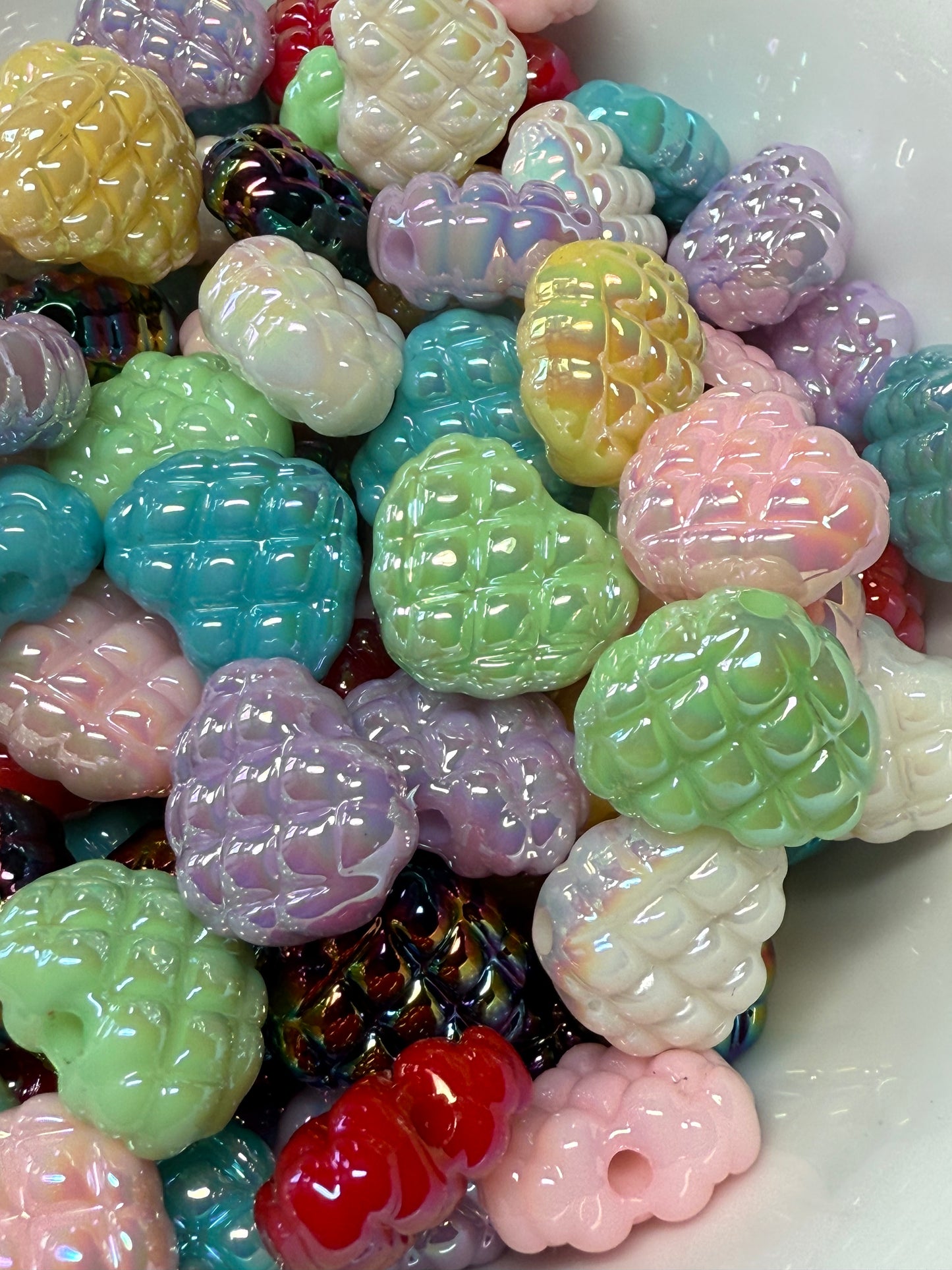 18mm waffle heart bead