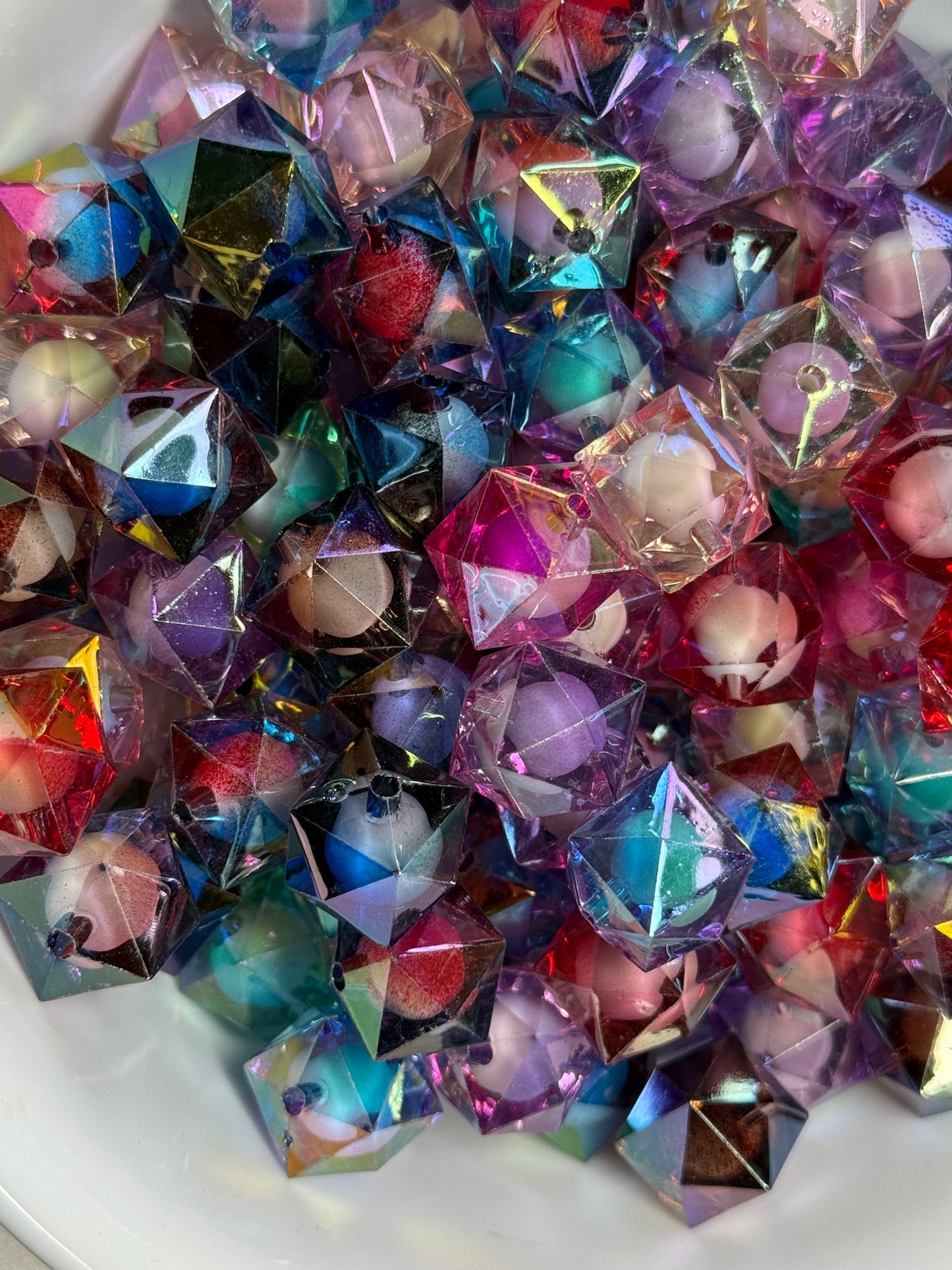 16mm double layer hex bead