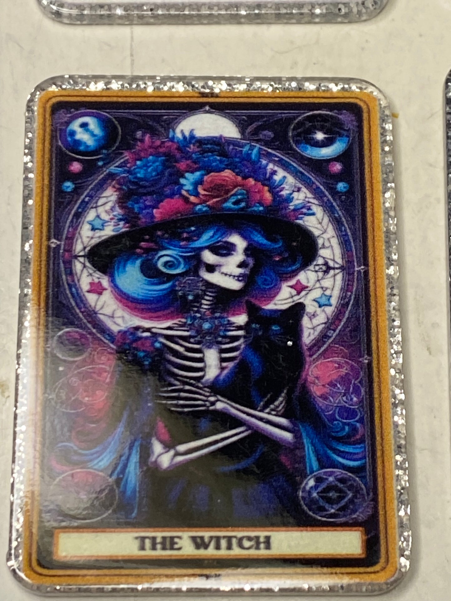 The Witch Tarot Flatback glitter badge reel acrylic
